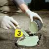 forensic technician using Trackrite Forensics Casting Material