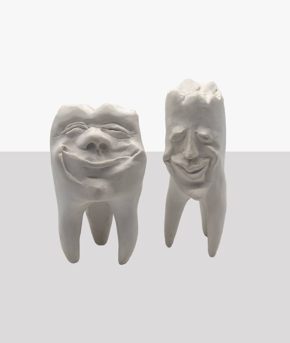 sculpture of teeth using Merlin’s Magic Hobby Stone