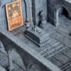 Merlin's Magic Hobby Stone - casted castle room model - dark grey