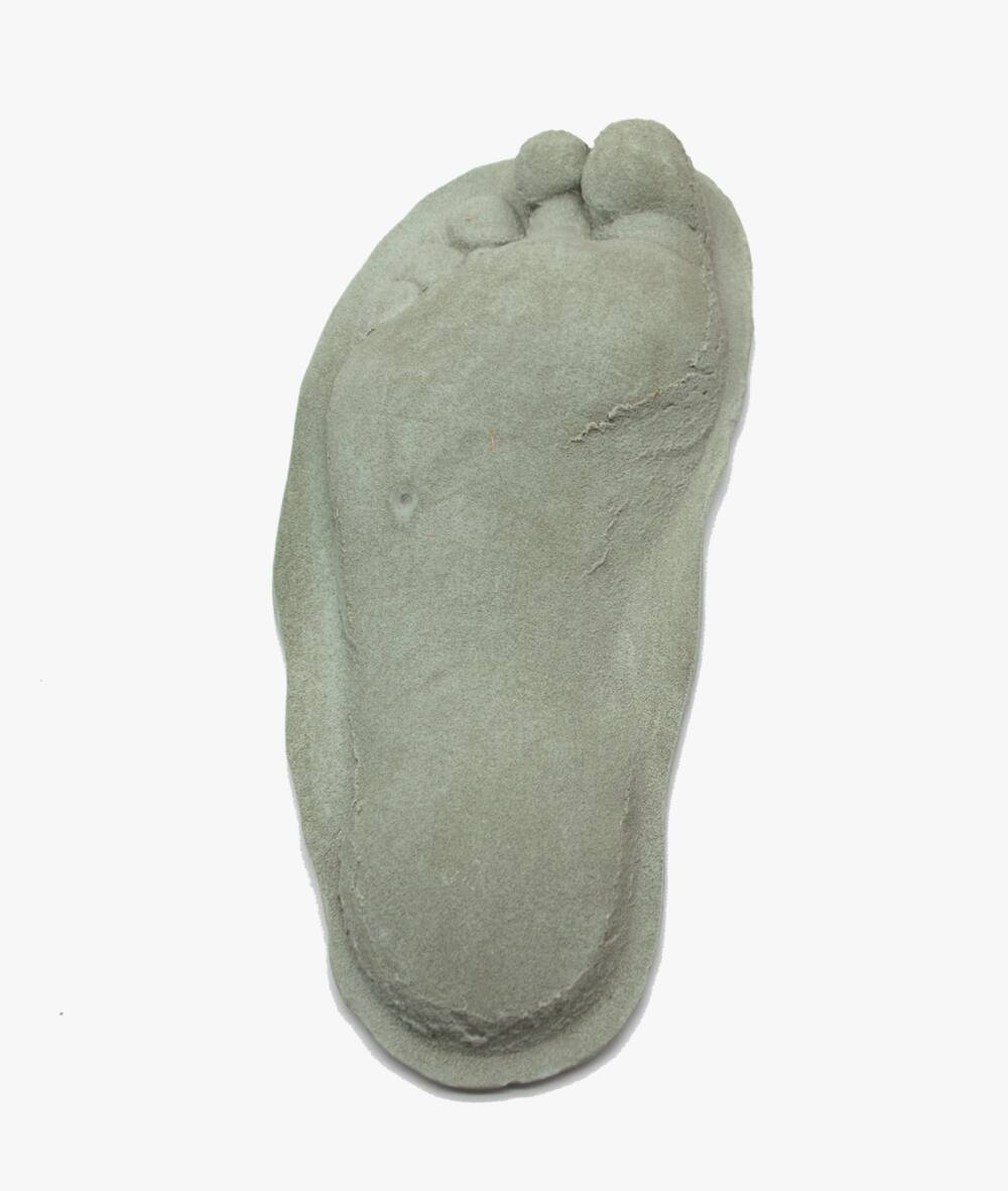 imprint of foot using Trackrite Forensics Casting Material